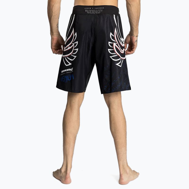 Pantaloni scurți de antrenament pentru bărbați Venum X Tekken 8 - Jin Kazama Fight Shorts blue/black/white 3