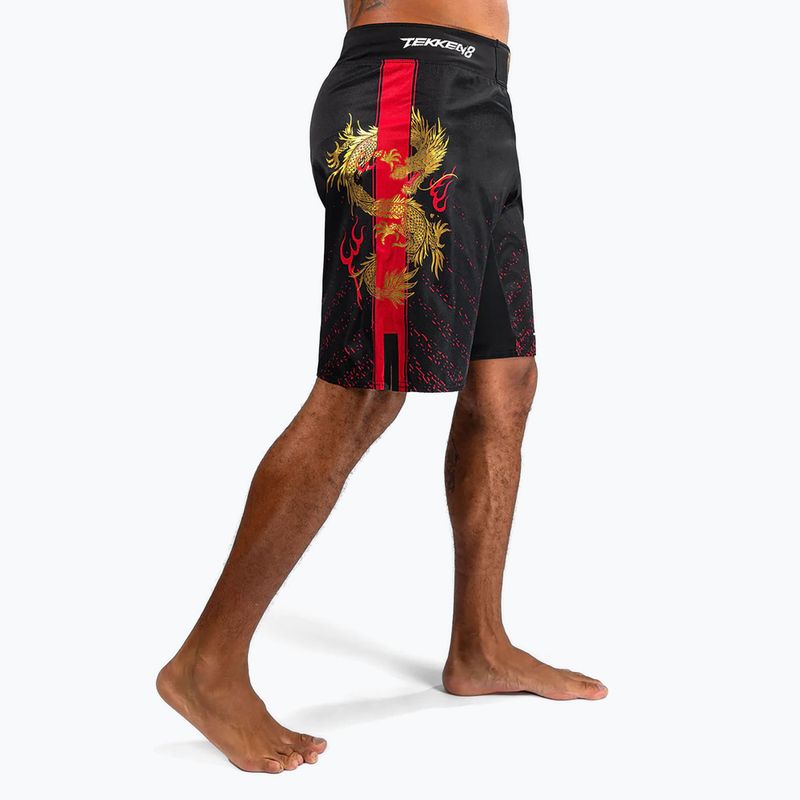 Pantaloni scurți de antrenament pentru bărbați Venum X Tekken 8 - Marshall Law Fight Shorts black/red/gold 4