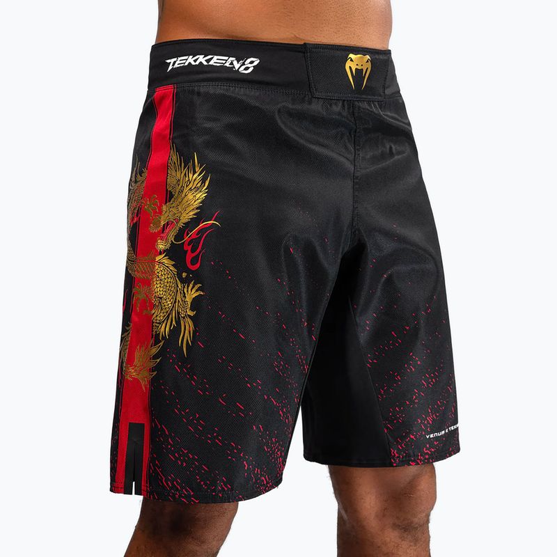 Pantaloni scurți de antrenament pentru bărbați Venum X Tekken 8 - Marshall Law Fight Shorts black/red/gold 5