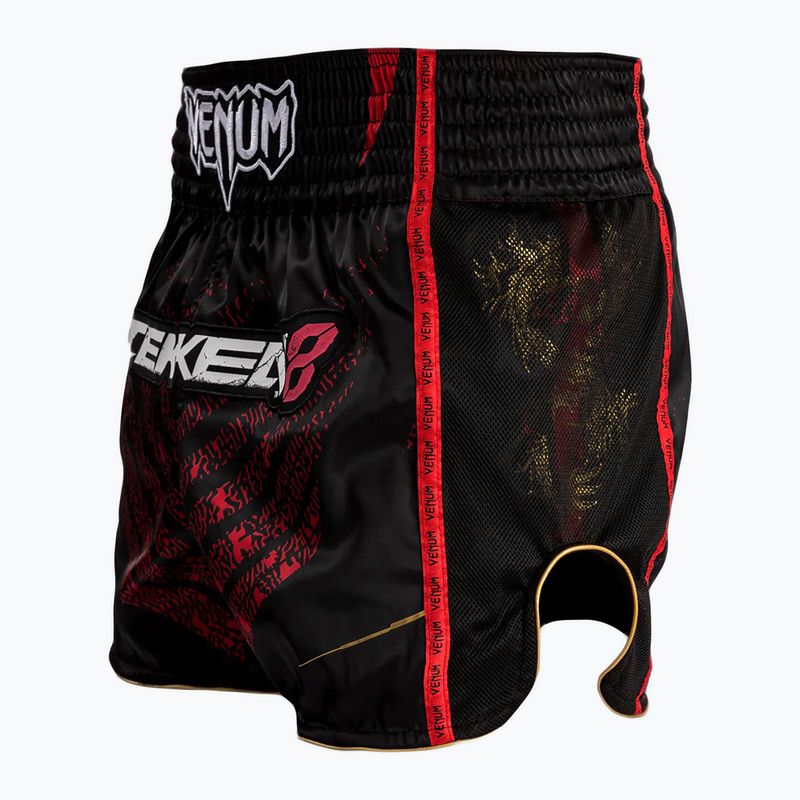 Pantaloni scurți de antrenament pentru bărbați Venum X Tekken 8 - Marshall Law Muay Thai Shorts black/red/gold 4