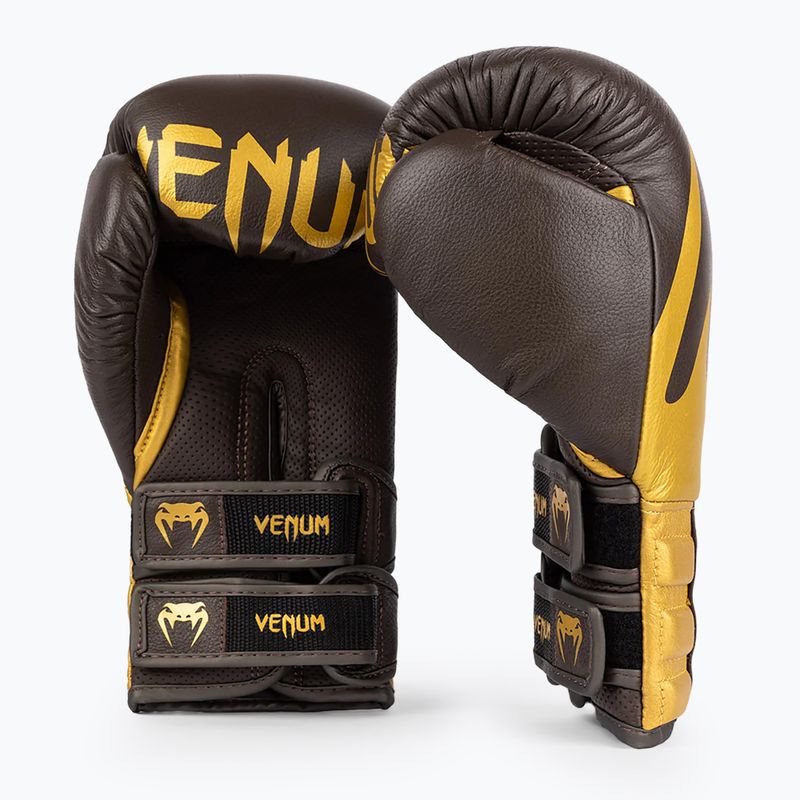 Mănuși de box Venum Reverso Boxing chocolate/gold 2