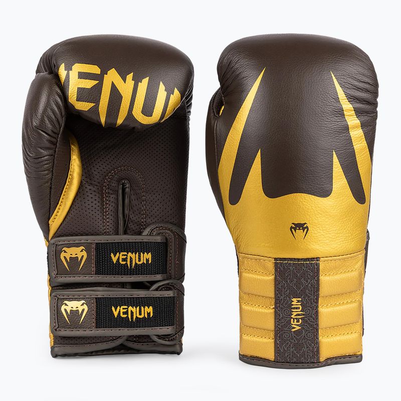 Mănuși de box Venum Reverso Boxing chocolate/gold 4