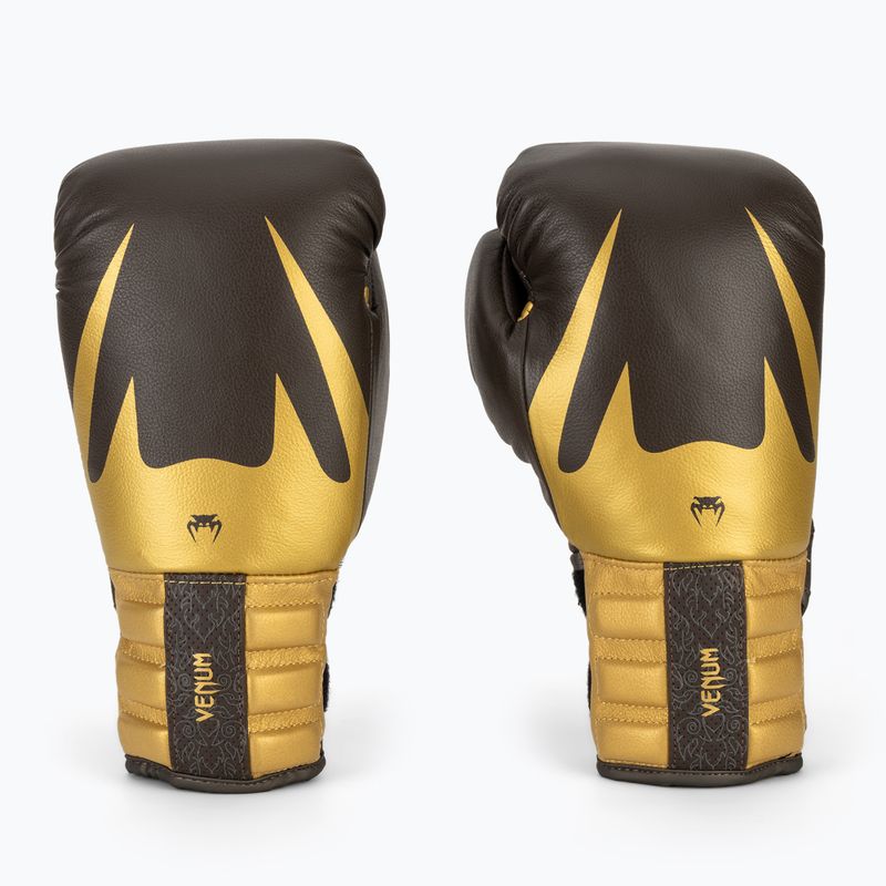 Mănuși de box Venum Reverso Boxing chocolate/gold 2