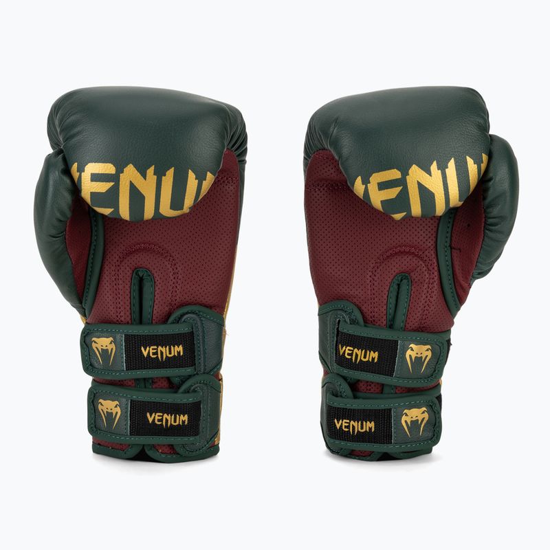 Mănuși de box Venum Reverso Boxing green/gold 4