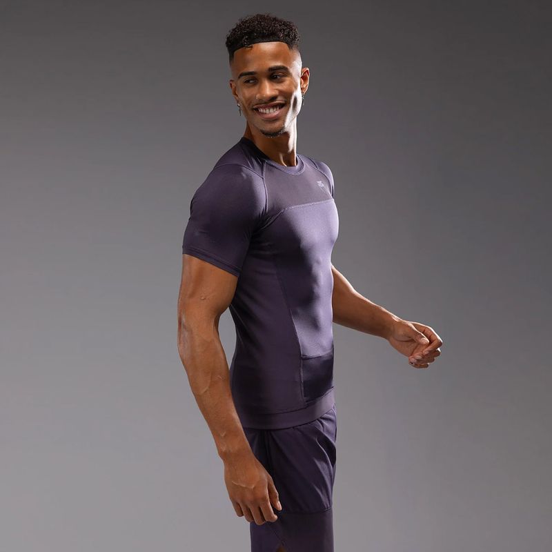 Rashguard bărbați Venum G-Fit Air Rashguards violet închis 3