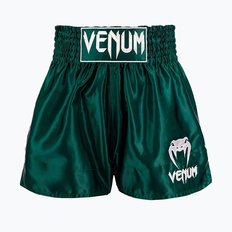 Pantaloni scurți de antrenament pentru bărbați Venum Classic Muay Thai deep forest green