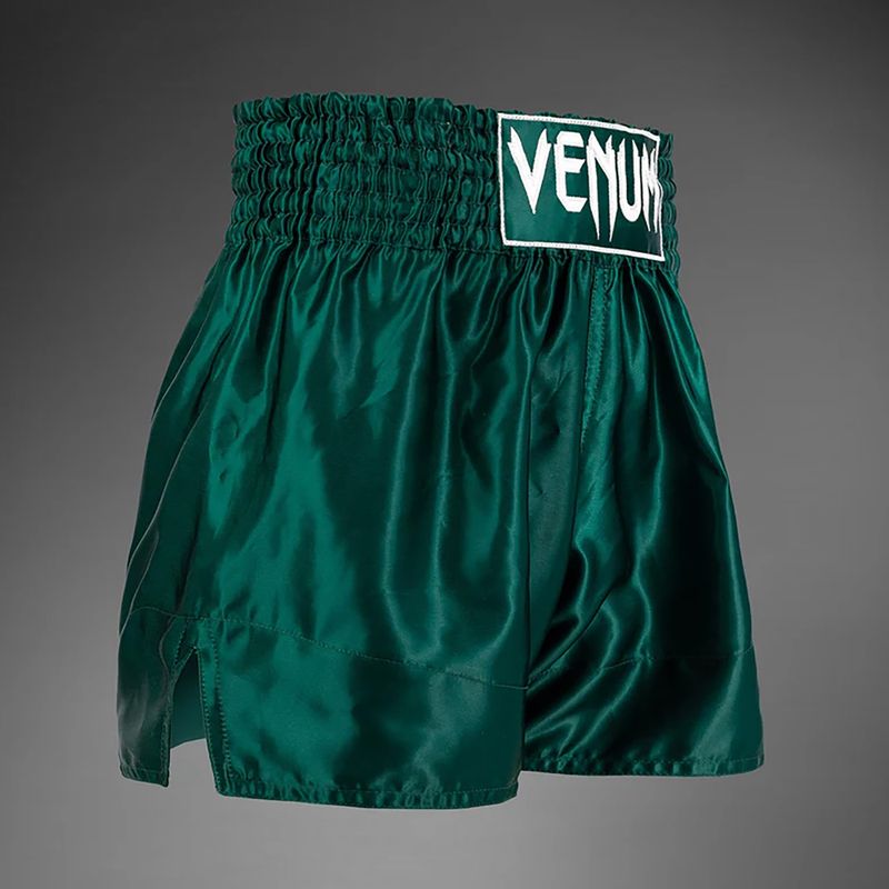 Pantaloni scurți de antrenament pentru bărbați Venum Classic Muay Thai deep forest green 4