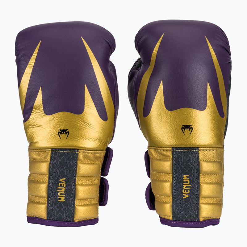 Mănuși de box Venum Reverso Boxing dark purple/gold 2