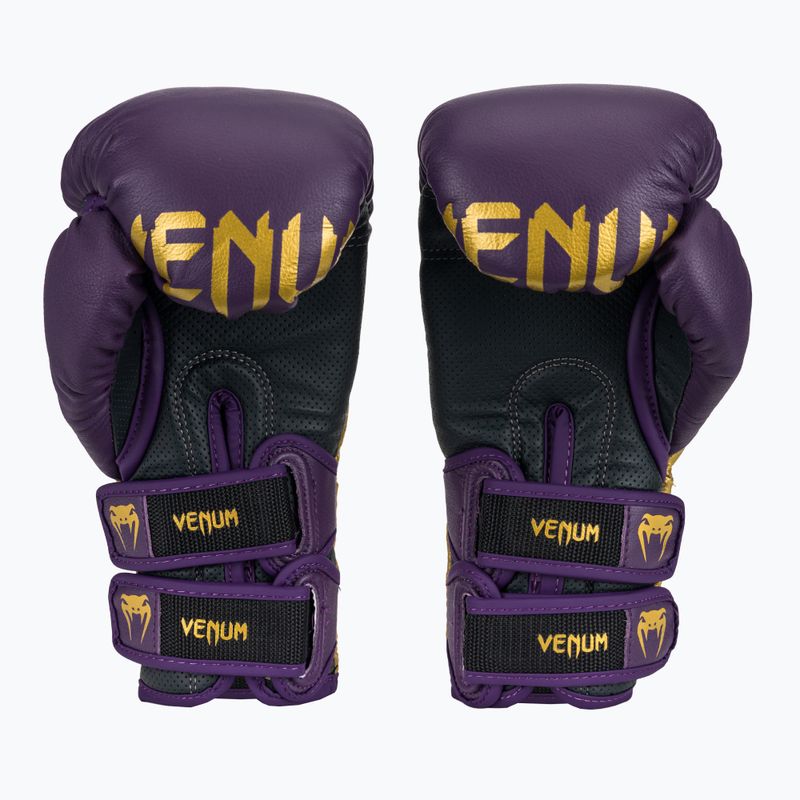 Mănuși de box Venum Reverso Boxing dark purple/gold 3