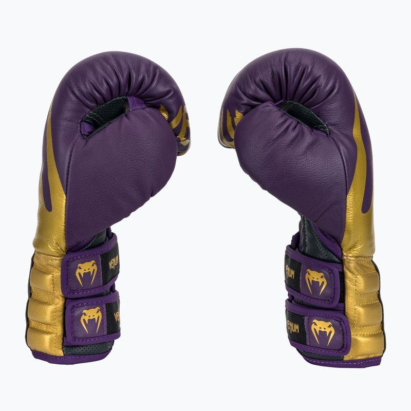 Mănuși de box Venum Reverso Boxing dark purple/gold 4
