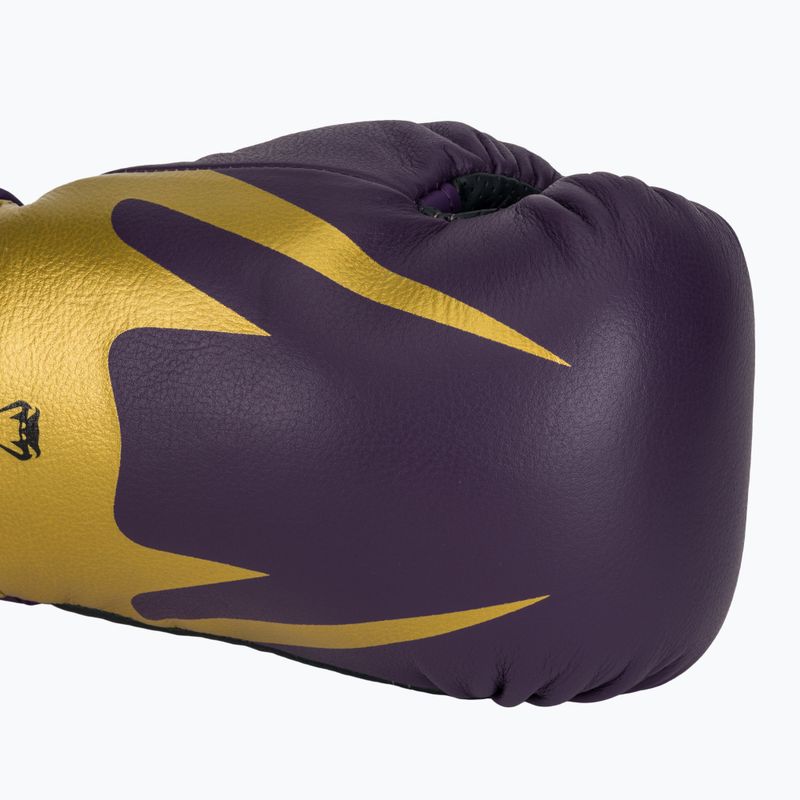 Mănuși de box Venum Reverso Boxing dark purple/gold 5