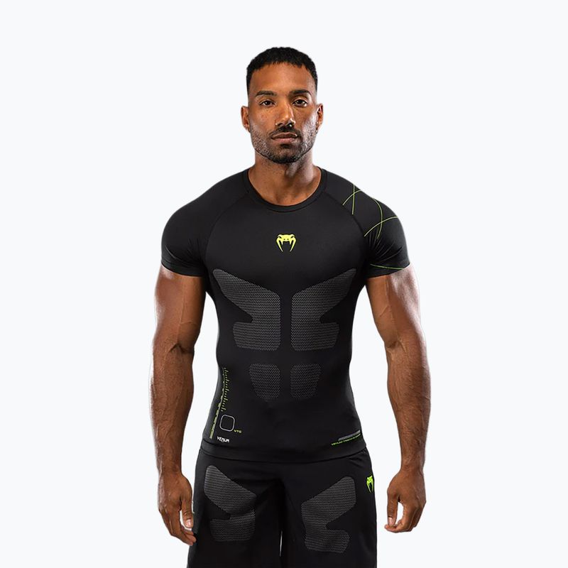Tricou de antrenament pentru bărbați Venum Training Camp 4.0 Rashguard black/neo green