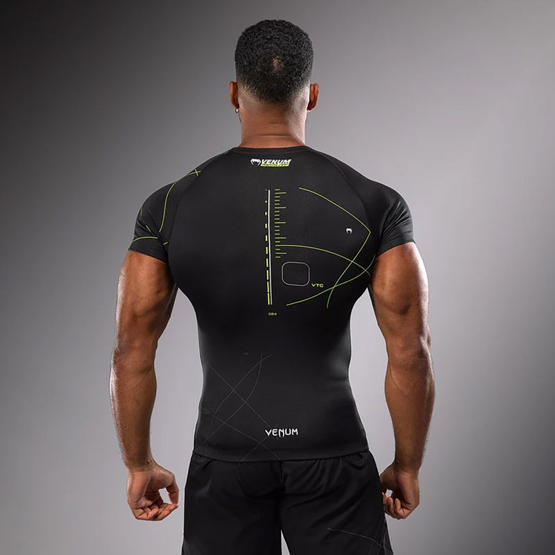 Tricou de antrenament pentru bărbați Venum Training Camp 4.0 Rashguard black/neo green 2