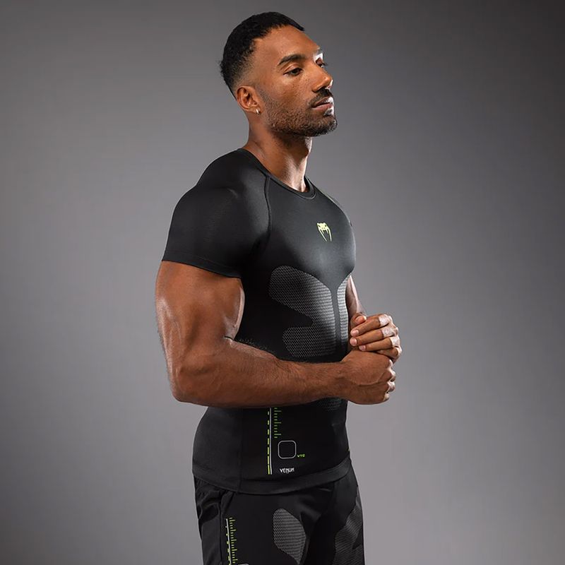 Tricou de antrenament pentru bărbați Venum Training Camp 4.0 Rashguard black/neo green 3