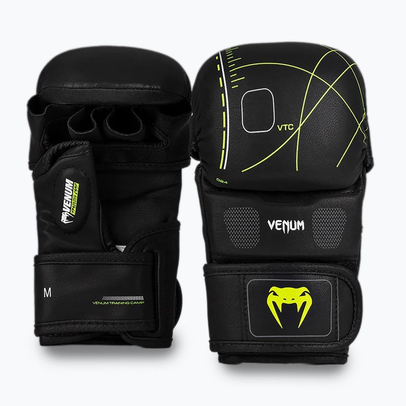 Mănuși de sparing Venum Training Camp 4.0 black/neo green
