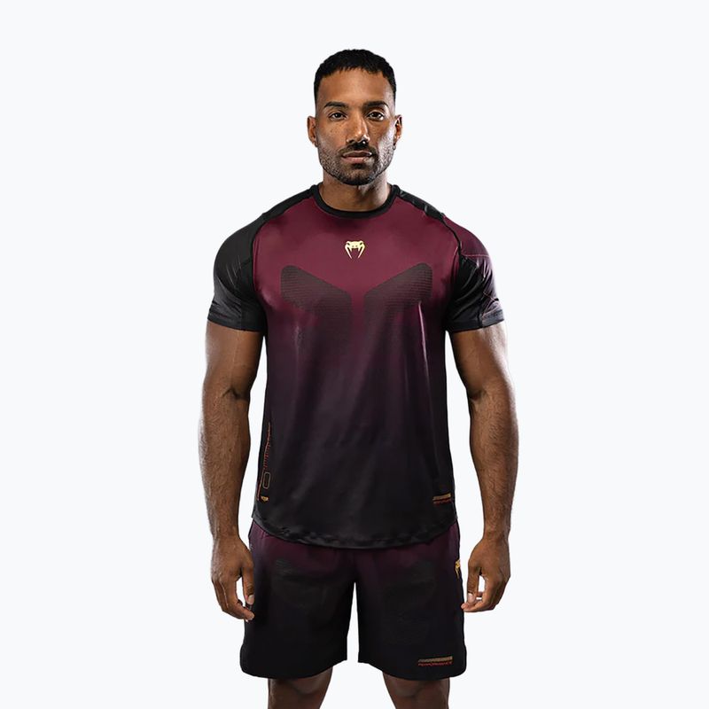 Tricou de antrenament pentru bărbați Venum Tactical XT black/burgundy/gold 2