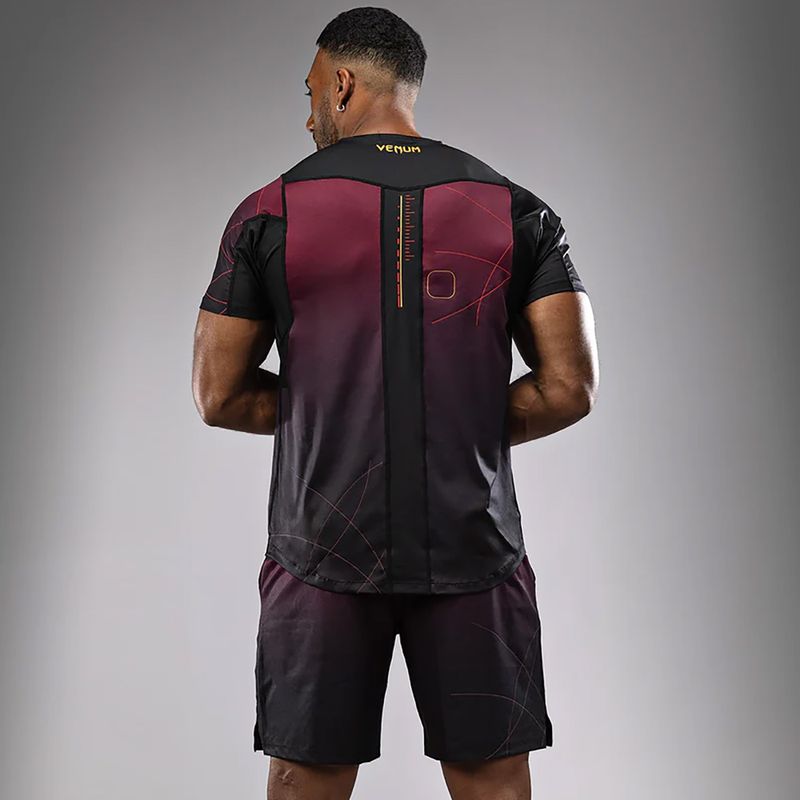 Tricou de antrenament pentru bărbați Venum Tactical XT black/burgundy/gold 4