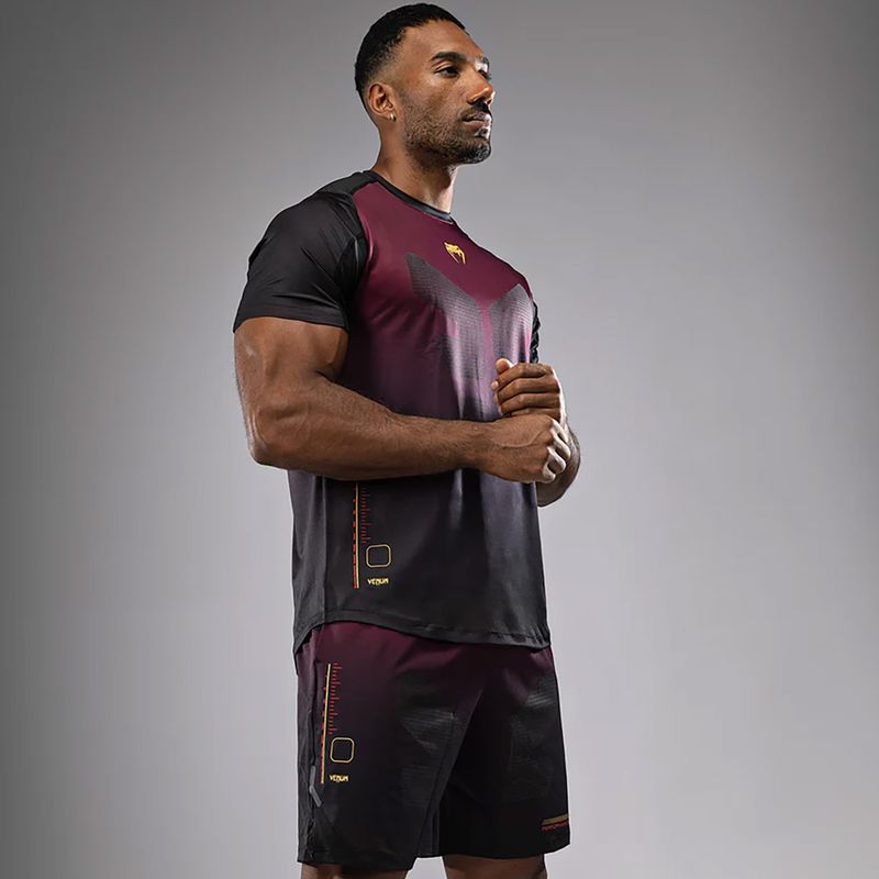 Tricou de antrenament pentru bărbați Venum Tactical XT black/burgundy/gold 5