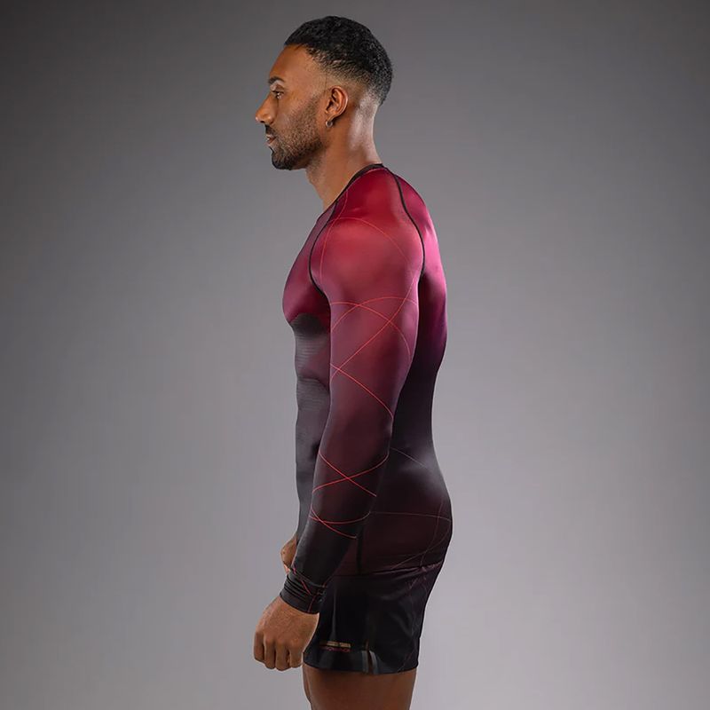 Longsleeve de antrenament pentru bărbați Venum Tactical XT Rashguards black/burgundy/gold 4