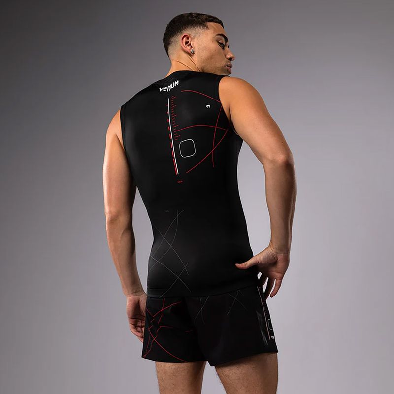 Tricou de antrenament pentru bărbați Venum Tactical XT 05522 Rashguards negru / roșu aprins 2