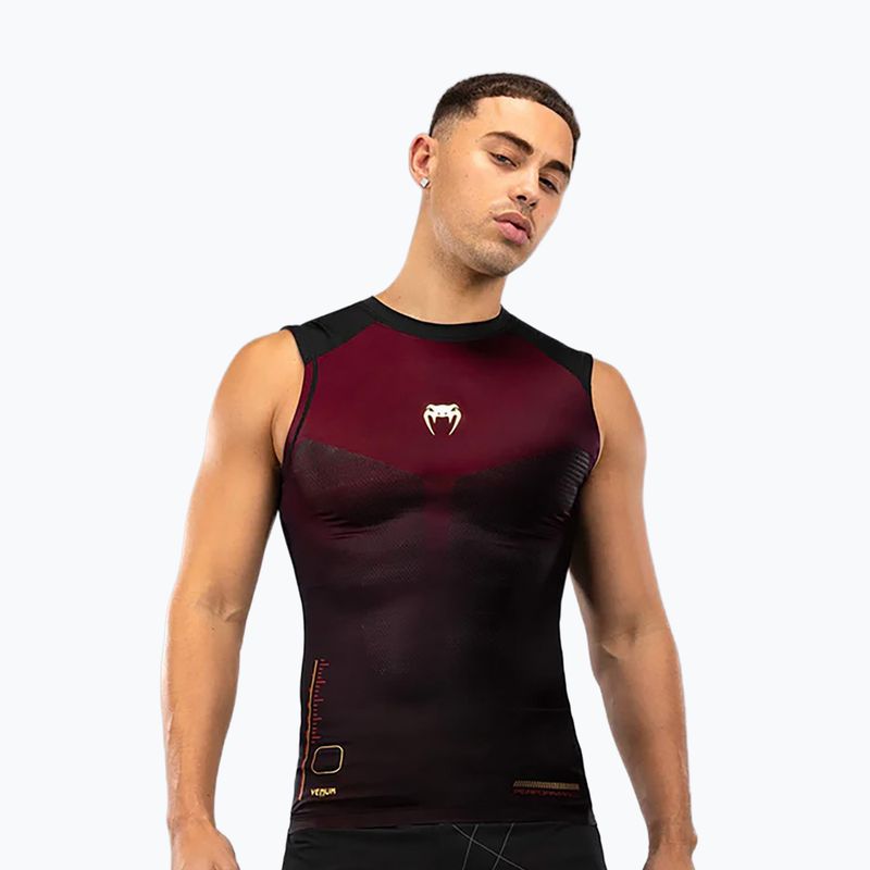 Tricou de antrenament pentru bărbați Venum Tactical XT 05522 Rashguards black/burgundy/gold