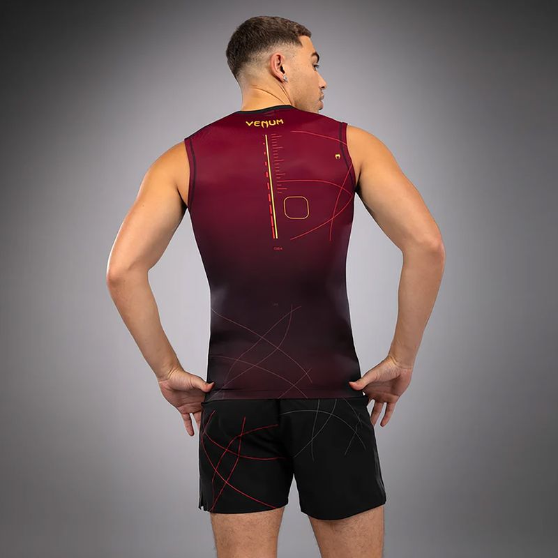 Tricou de antrenament pentru bărbați Venum Tactical XT 05522  Rashguards black/burgundy/gold 2
