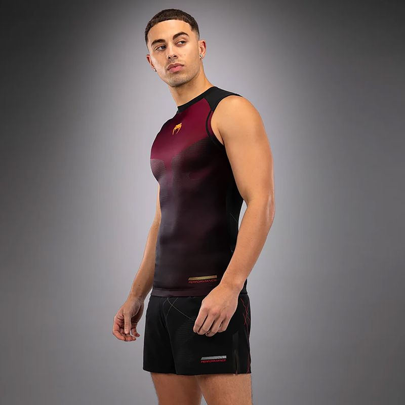 Tricou de antrenament pentru bărbați Venum Tactical XT 05522  Rashguards black/burgundy/gold 3