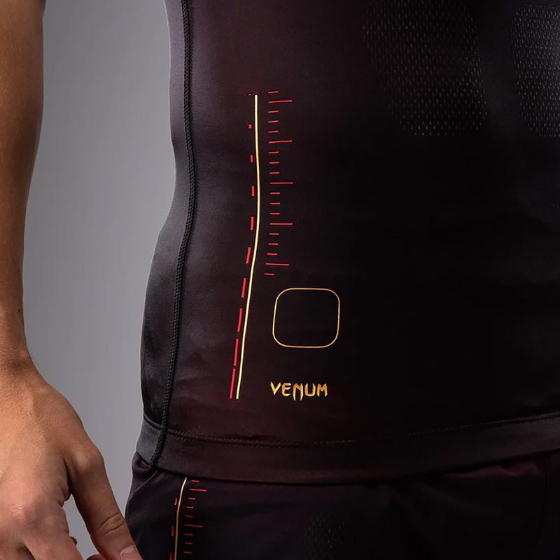 Tricou de antrenament pentru bărbați Venum Tactical XT Rashguards black/burgundy/gold 6
