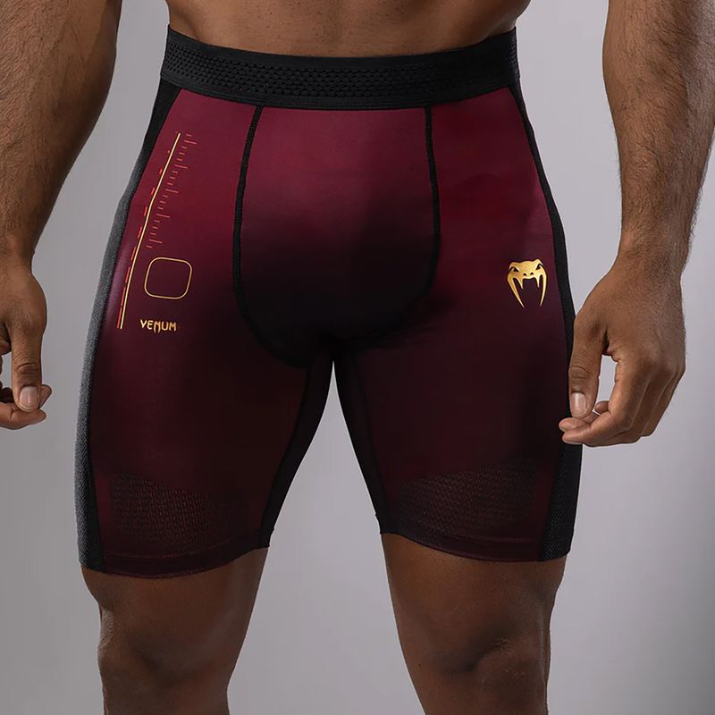 Pantaloni scurți de antrenament pentru bărbați Venum Tactical XT Vale Tudo black/burgundy/gold 6