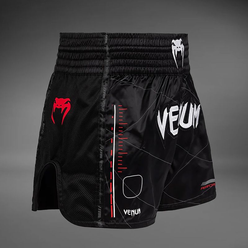 Pantaloni scurți de antrenament pentru bărbați Venum Tactical XT Muay Thai black/fire red 4