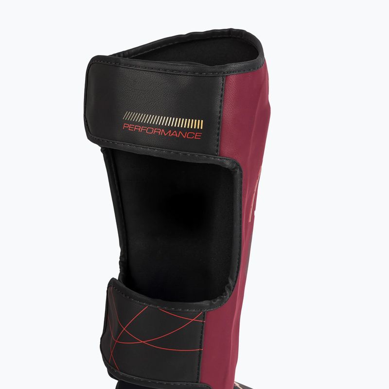 Protectoare pentru tibie și picior pentru femei Venum Tactical XT Shinguards negru/burgundy/gold 5