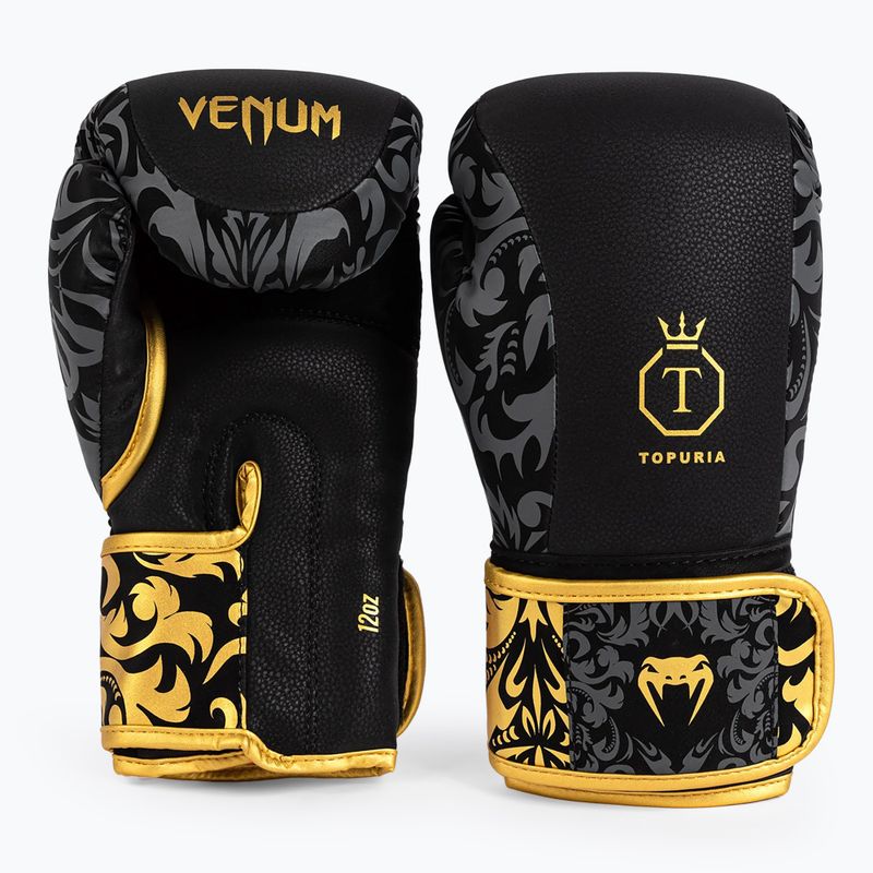 Mănuși de box Venum x Ilia Topuria Unmatched Boxing black/gold 2
