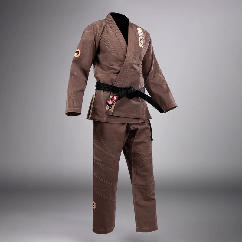 GI pentru brazilian jiu-jitsu Venum Elite 5.0 maro ciocolatiu 3