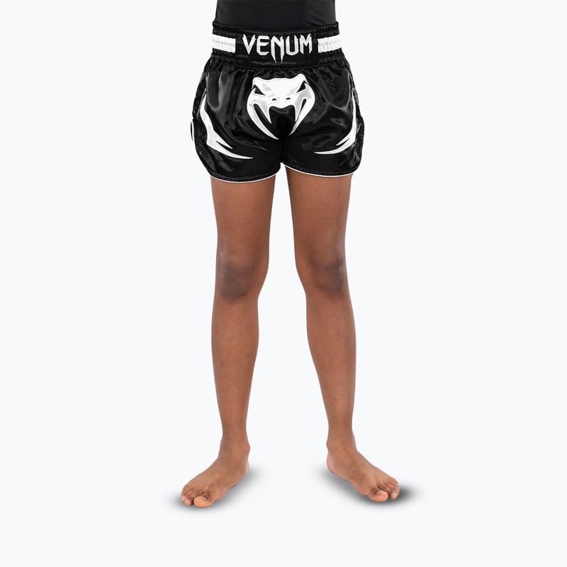Pantaloni scurți de antrenament pentru copii Venum Inferno Muay Thai Jr black