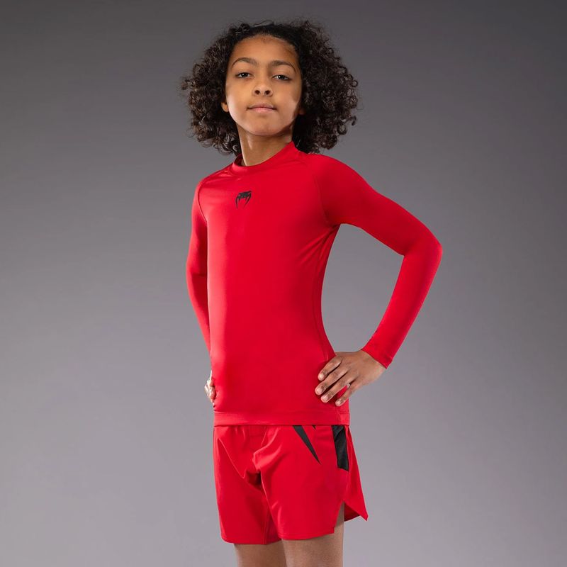 Longsleeve de antrenament pentru copii Venum Contender Rashguards Jr cherry red 4