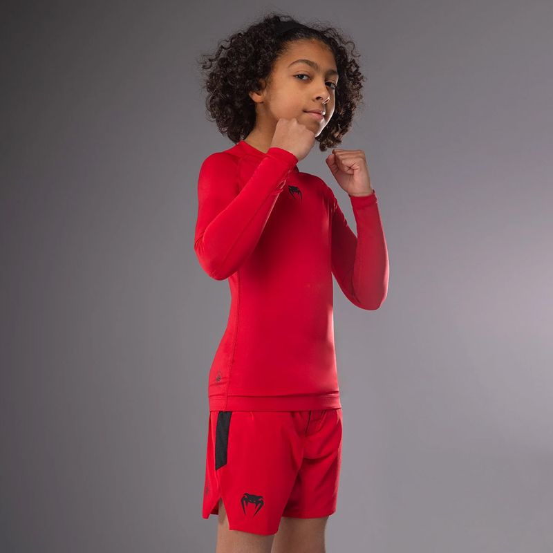 Longsleeve de antrenament pentru copii Venum Contender Rashguards Jr cherry red 5