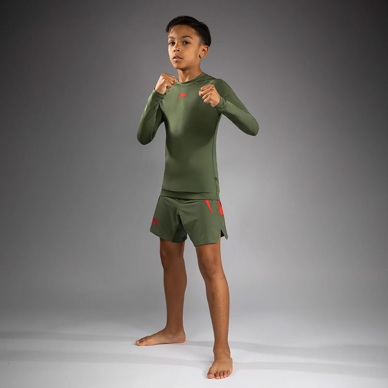 Bluză termică pentru antrenament copii Venum Contender Rashguards Jr khaki 2