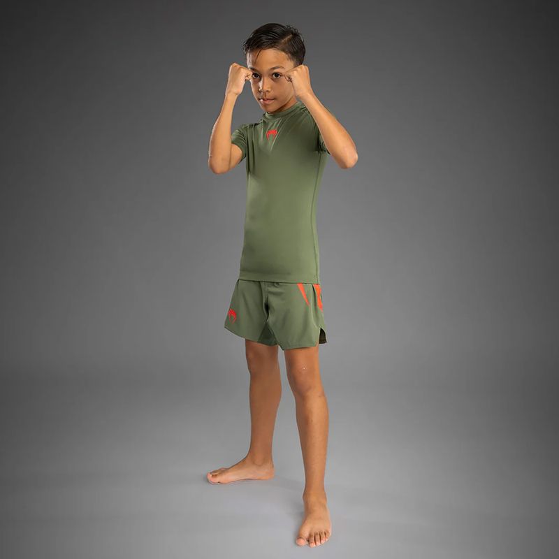 Tricou de antrenament pentru copii Venum Contender Rashguards Jr khaki 2