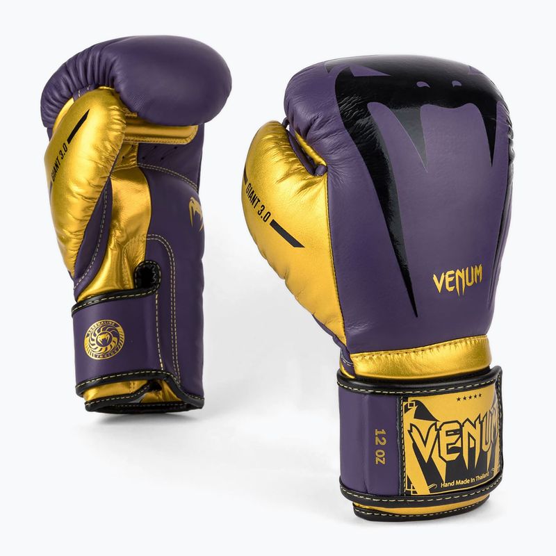 Mănuși de box Venum Giant 3.0 dark purple/gold 2