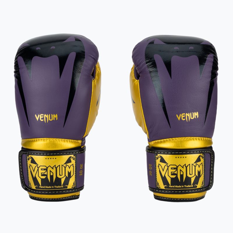 Mănuși de box Venum Giant 3.0 dark purple/gold 2