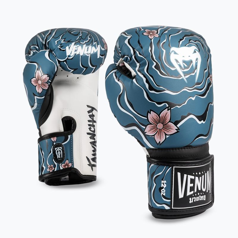Mănuși de box Venum X Tawanchay blue/white 2