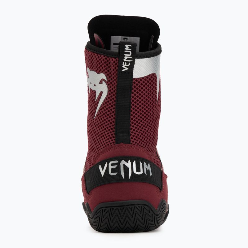 Încălțăminte de box Venum Elite Boxing wine lees/silver logo 6