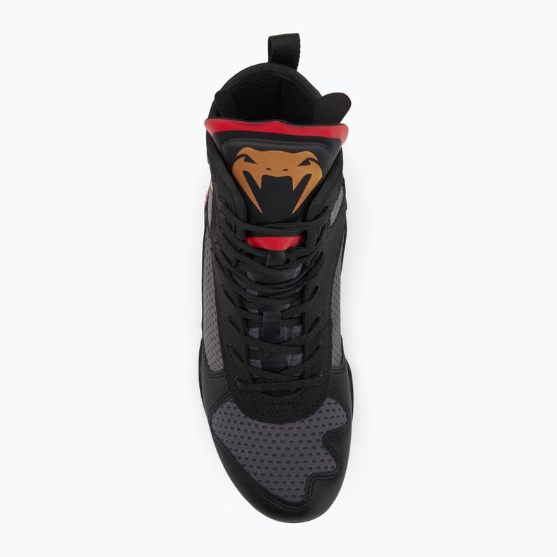 Încălțăminte de box Venum Elite Boxing stom grey/gold logo 5