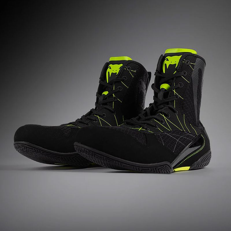 Încălțăminte de box pentru bărbați Venum Training Camp 4.0 Boxing black/neo green 10