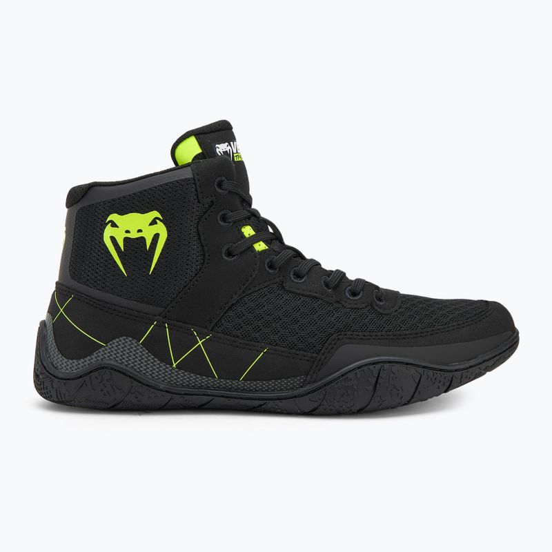 Încălțăminte de box  Venum Training Camp 4.0 Wrestling black/neo green 2