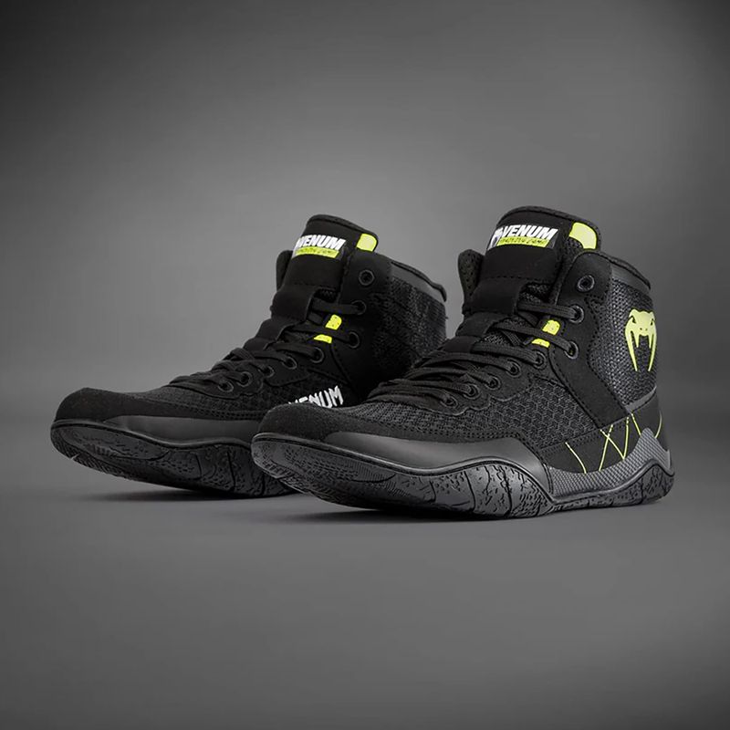Încălțăminte de box  Venum Training Camp 4.0 Wrestling black/neo green 2