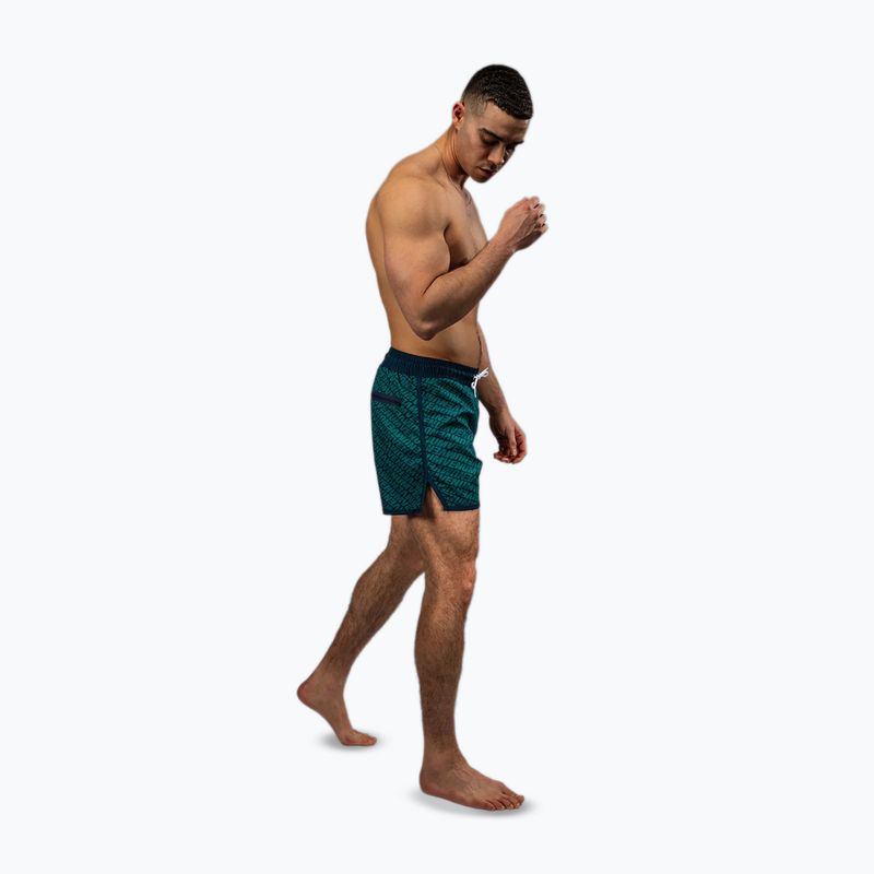 Pantaloni scurți de antrenament pentru bărbați Venum Echo Board albastru ocean profund/verde smarald 5