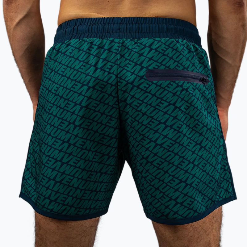 Pantaloni scurți de antrenament pentru bărbați Venum Echo Board albastru ocean profund/verde smarald 7