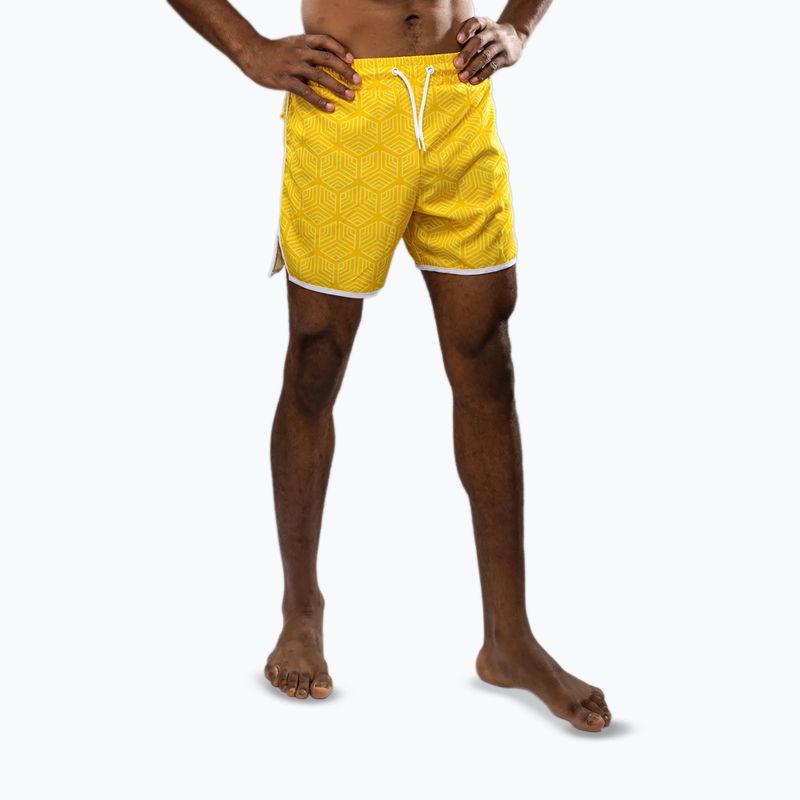 Pantaloni scurți de antrenament pentru bărbați Venum Octane Board galben vibrant