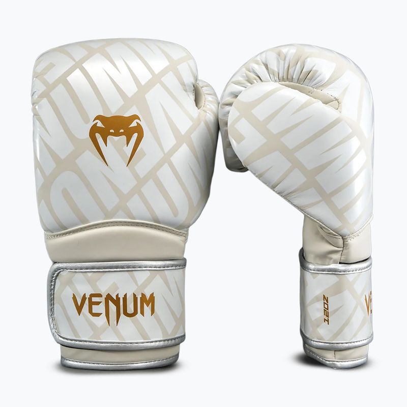 Mănuși de box Venum Contender 1.5XT Boxing bej deschis/crem alb